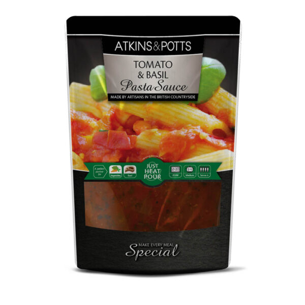 Atkins & Potts Tomato & Basil Pasta Sauce 350g