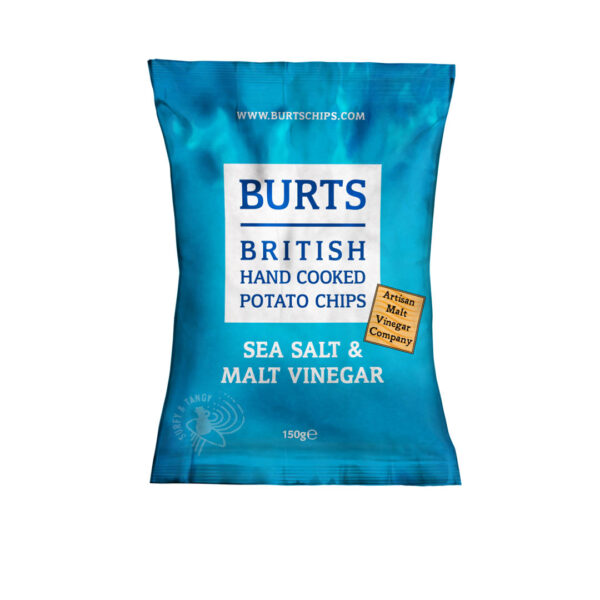 Burts Sharing Bag Sea Salted & Malted Vinegar 150g