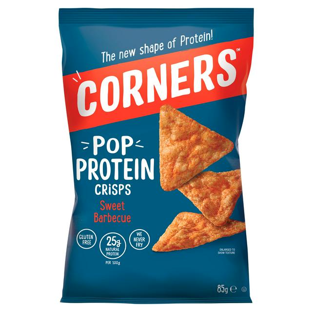Corners Pop Protein Crisps BBQ 85g Farmers Fayre