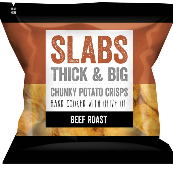 SLABS Thick & Big Potato Crisps 80gm Roast Beef