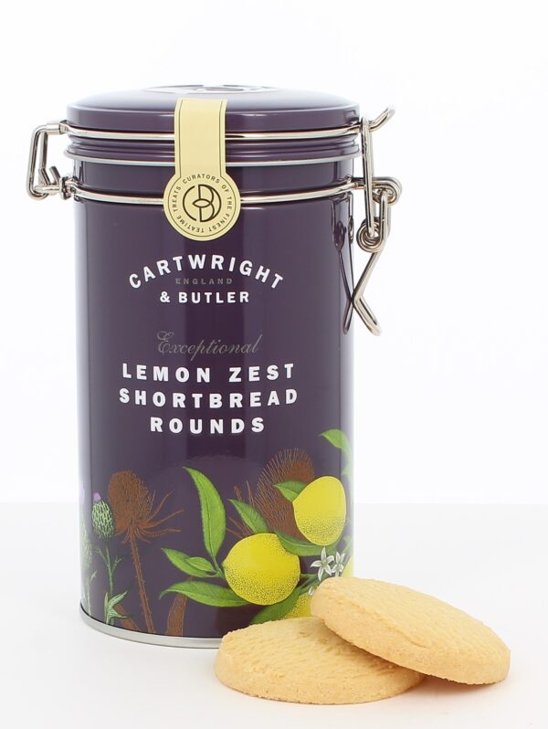 Cartwright & Butler Lemon Zest Shortbread Rounds Tin 200g