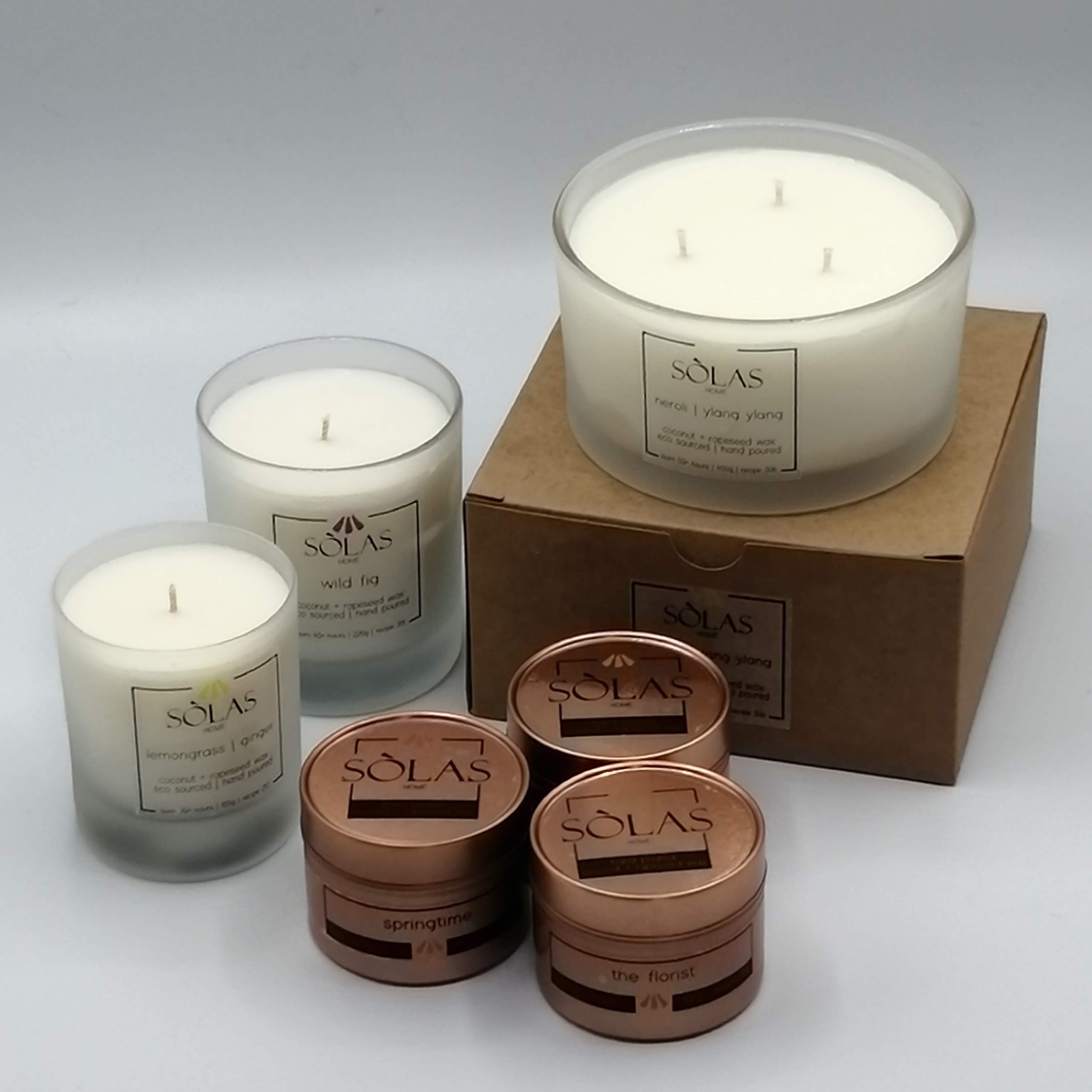SOLAS Scented Candle Triple Wick Medium 50cl Farmers Fayre