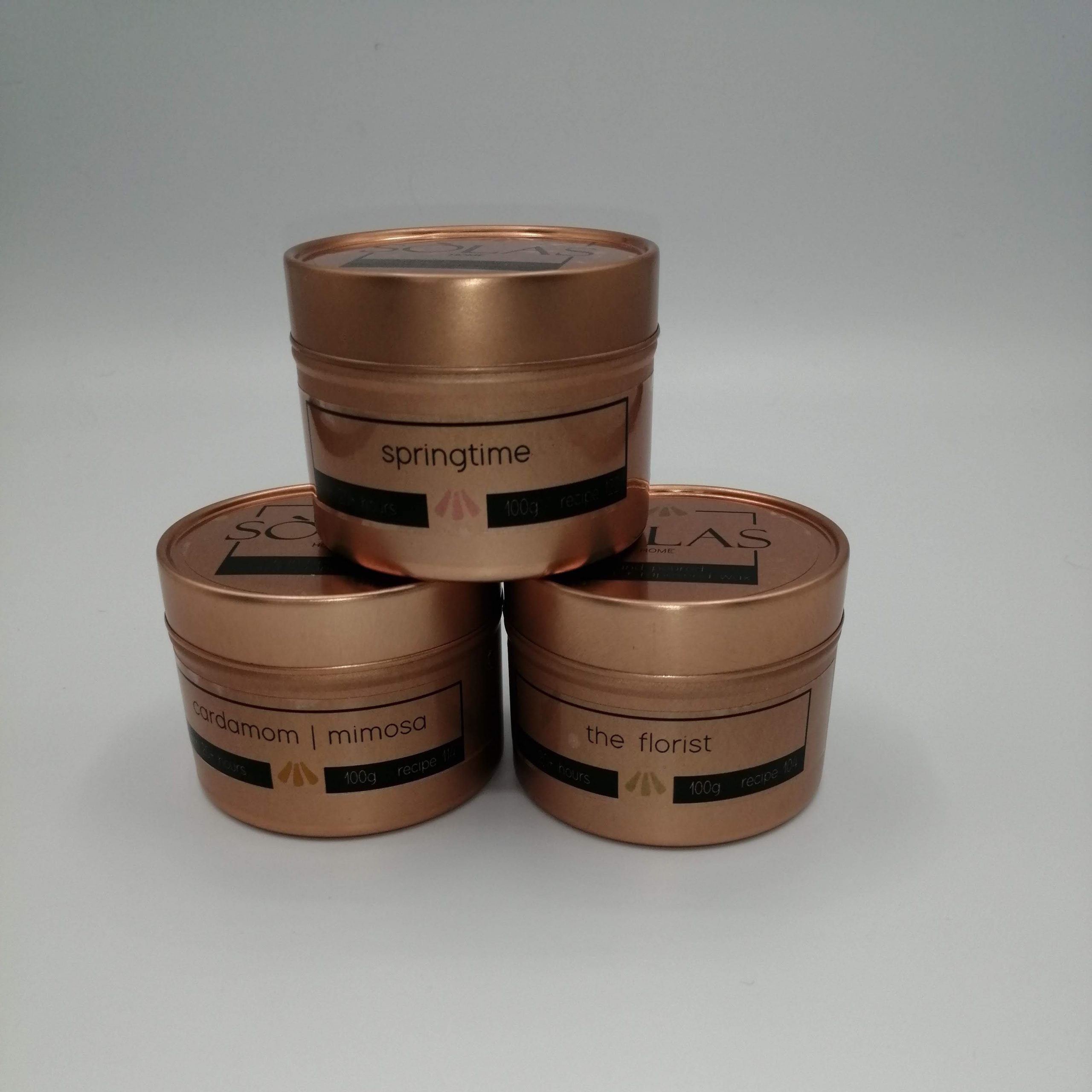 SOLAS Scented Candle Travel Tin 10cl Farmers Fayre