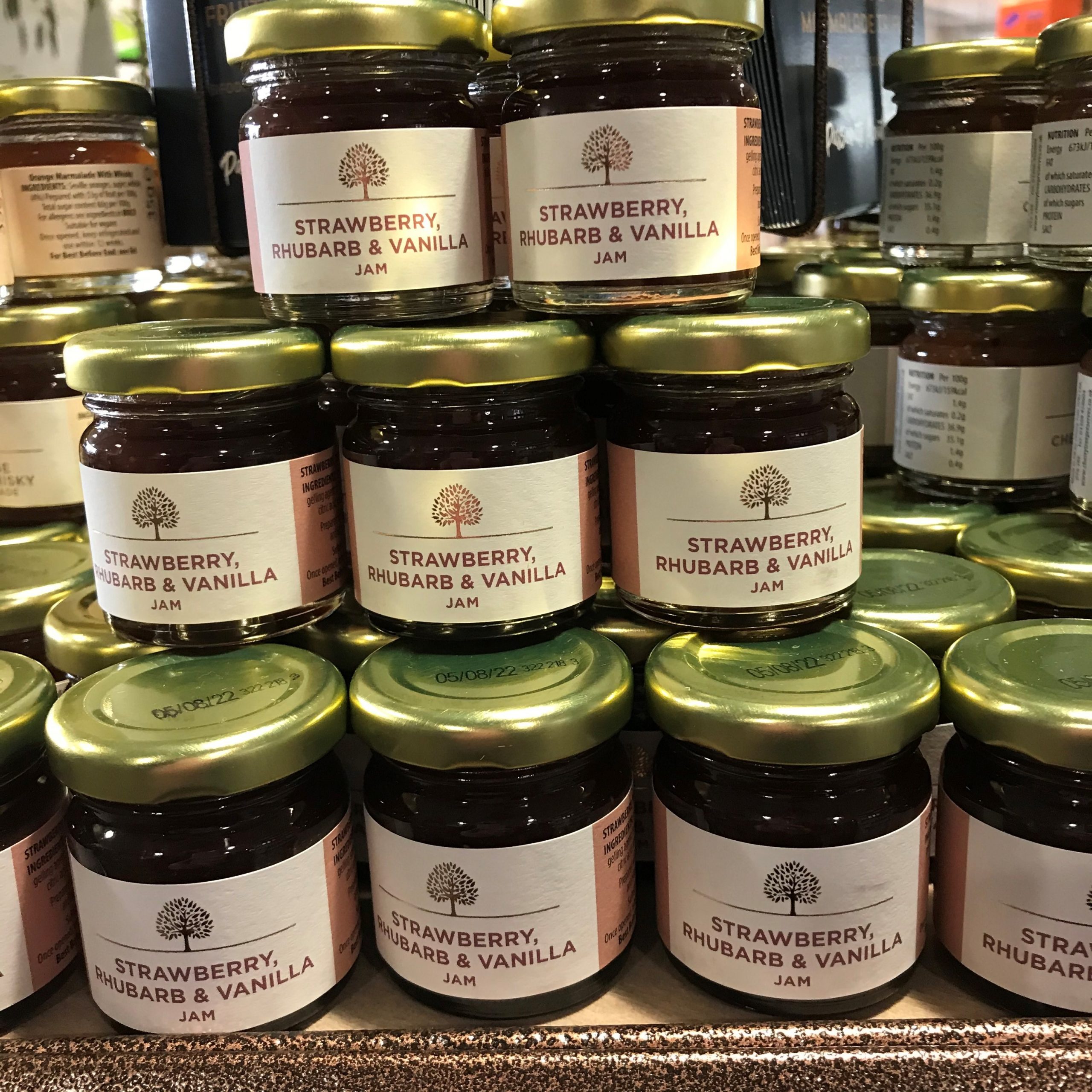Cherry Tree Strawberry, Rhubarb & Vanilla Jam 35g **Mix & Match Offer