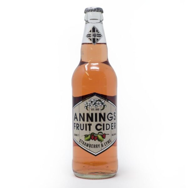 Annings Fruit Cider - Strawberry & Lyme 4% Vol 500ml