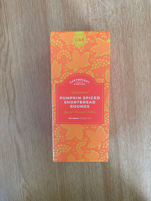 C & B Pumpkin Spiced Shortbread Rounds 200g