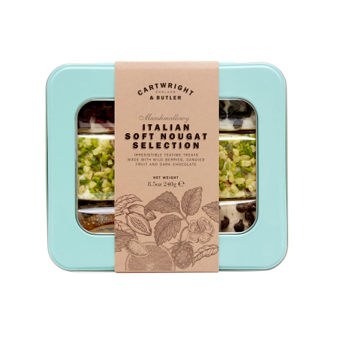 C & B Soft Italian Nougat Selection in a Tin 240g