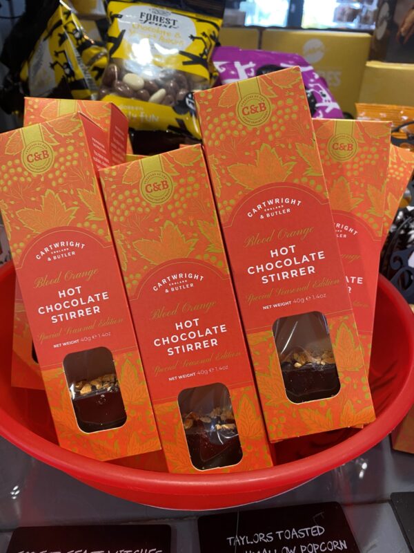 C & B Blood Orange Hot Chocolate Stirrer 40g