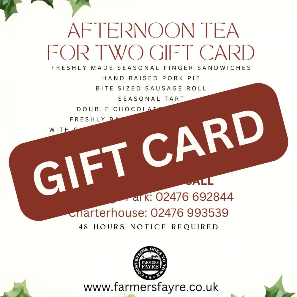 Afternoon Tea for 2 Gift Card (POSTED)